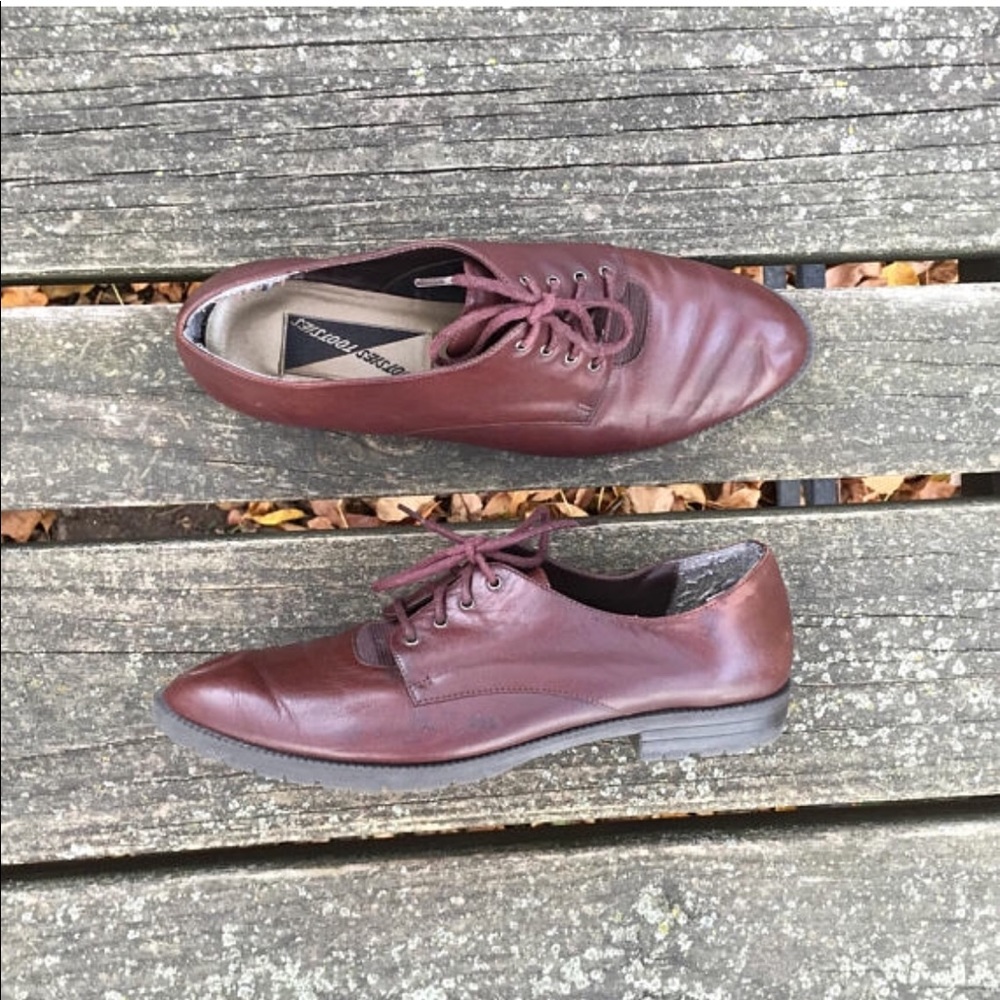 Vtg Mooties Tootsies Leather Ankle Lace up Shoes Brown Size 8